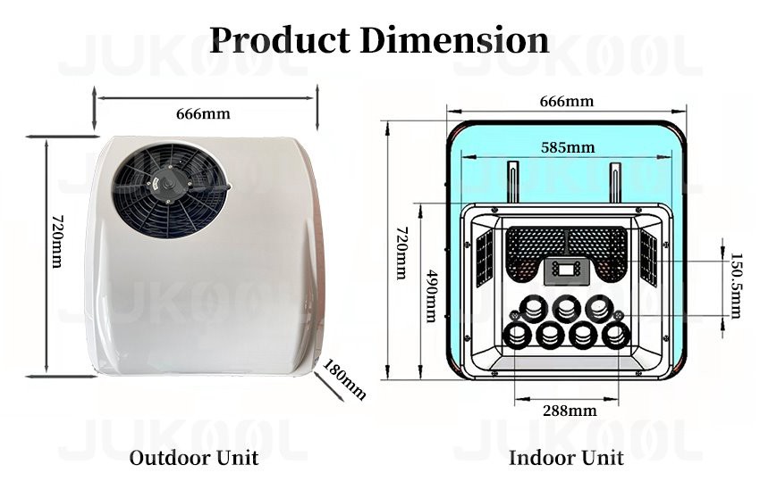 Dimension of roof top ac for truck Dimension of roof top ac for truck